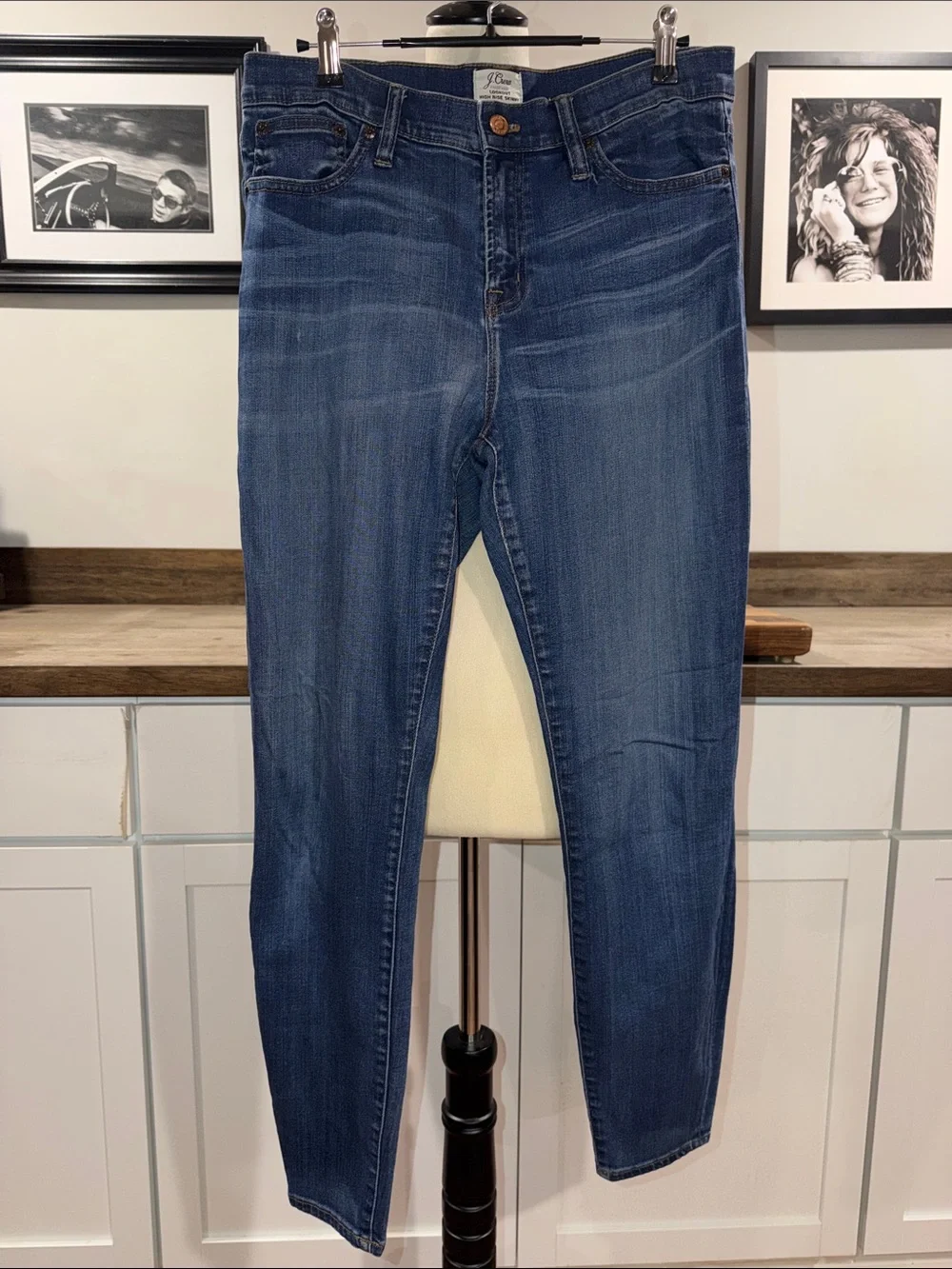 J. Crew Dark Blue Stretch look out high-rise Skinny Jeans size 30 waist